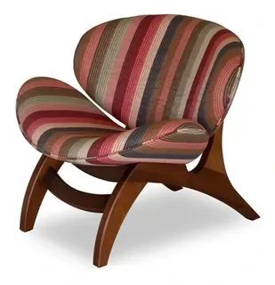 KIT com 3 Poltronas Decorativas Miller Pérola Imbuia - Foto 2