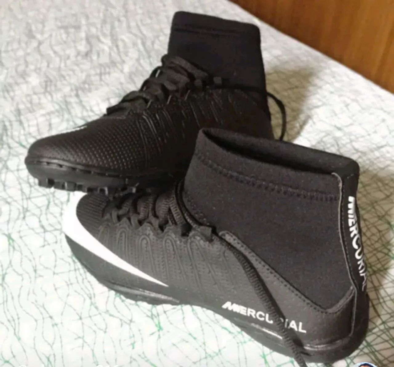 Botinha Society Mercurial Society Preta Chuteira Nike Preta