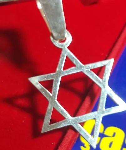 Pingente Estrela de Davi 6.60 Gramas 40 mm Maciça sem Aro