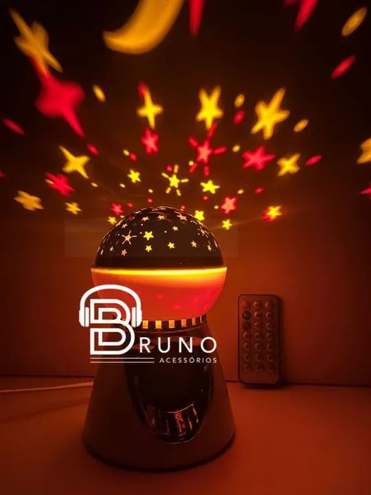 Lâmpada Led Music Bulb com Projetor de Estrelas e Som Bluetooth - Foto 3