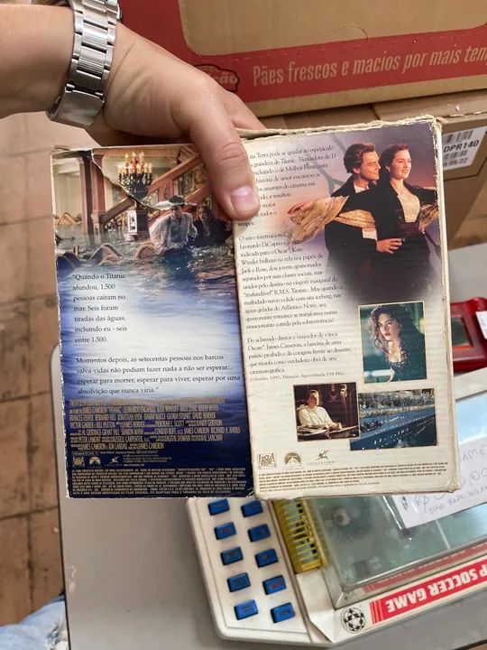 Box fita vhs titanic legendado anos 90 antiguidade filme - Foto 2