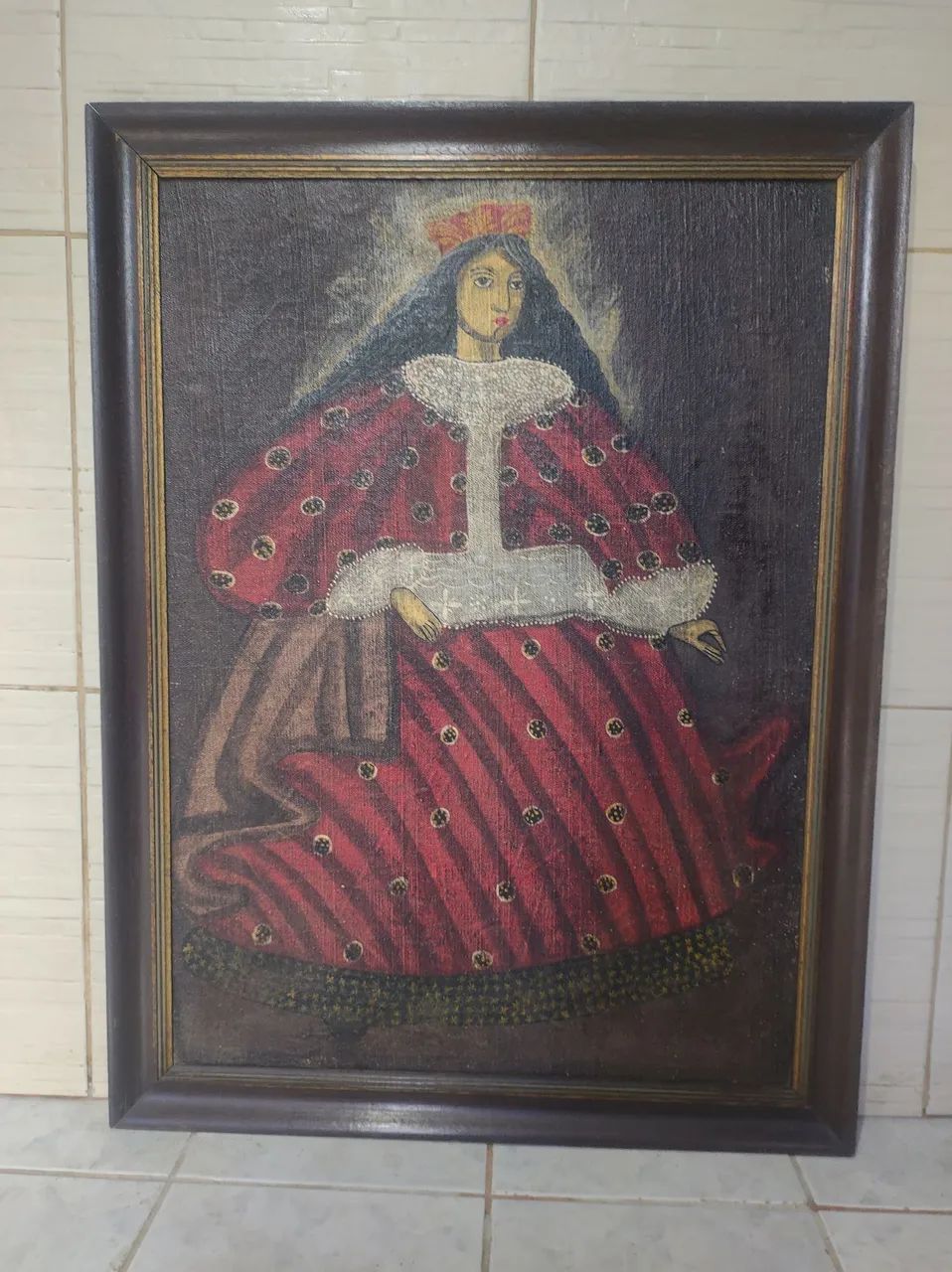 Quadro Antigo Colonial - Estilo Escola Cusquenha Andina Século XVIII-XIX