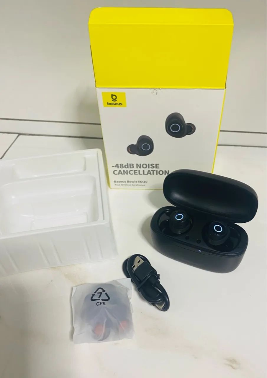 Fones de Ouvido Bluetooth Baseus Bowie MA10 com Cancelamento de Ruído