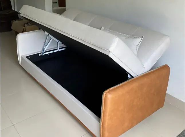 Sofá Cama Ipanema Baú Linho 2,05m   -   Pronta Entrega!+ - Foto 2