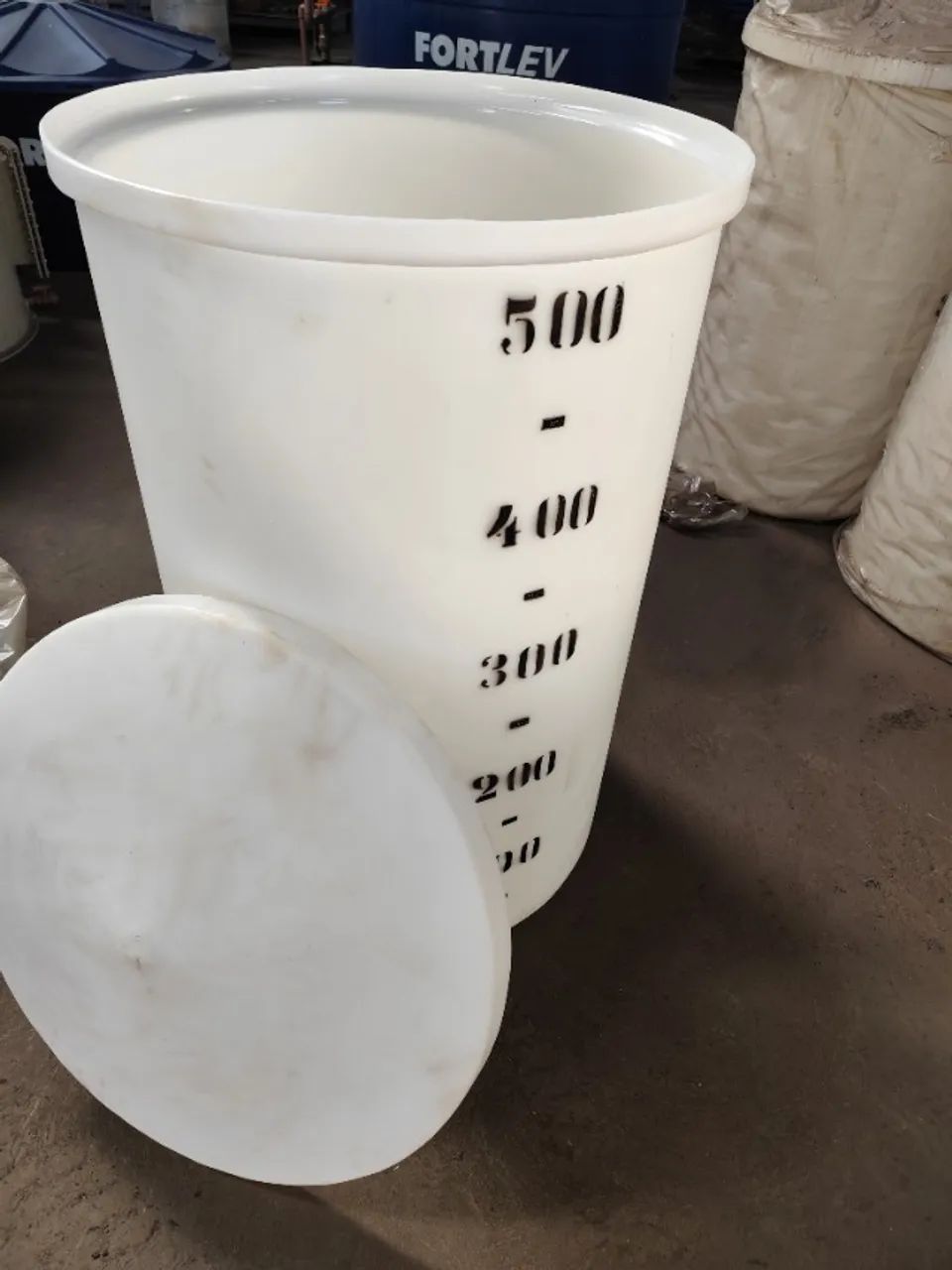 Tanque/Tambor 500 Litros Polietileno Branco - Foto 2