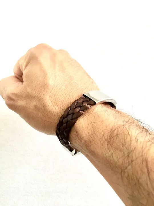 Kit 03 Pulseiras Baratas Unissex Para Gravar Nome Em Metal - Foto 2