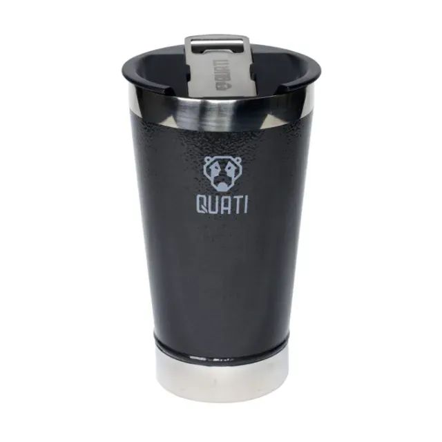 Copo Térmico Quati com Abridor 473ml Black - WZetta