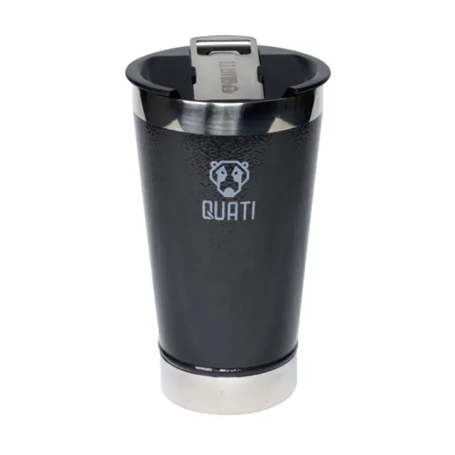 Copo Térmico Quati com Abridor 473ml Black - WZetta