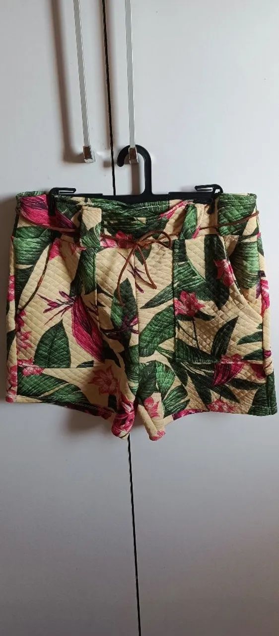 Short estampa com cintinho  - Foto 3