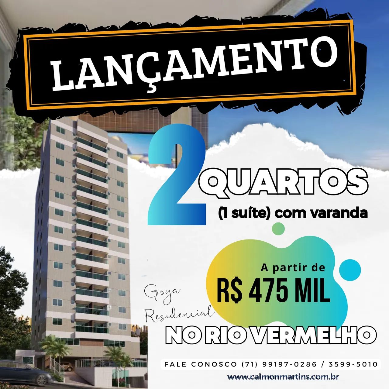 LANÇAMENTO APARTAMENTO 2 QUARTOS SUÍTE VARANDA VISTA MAR NO RIO VERMELHO