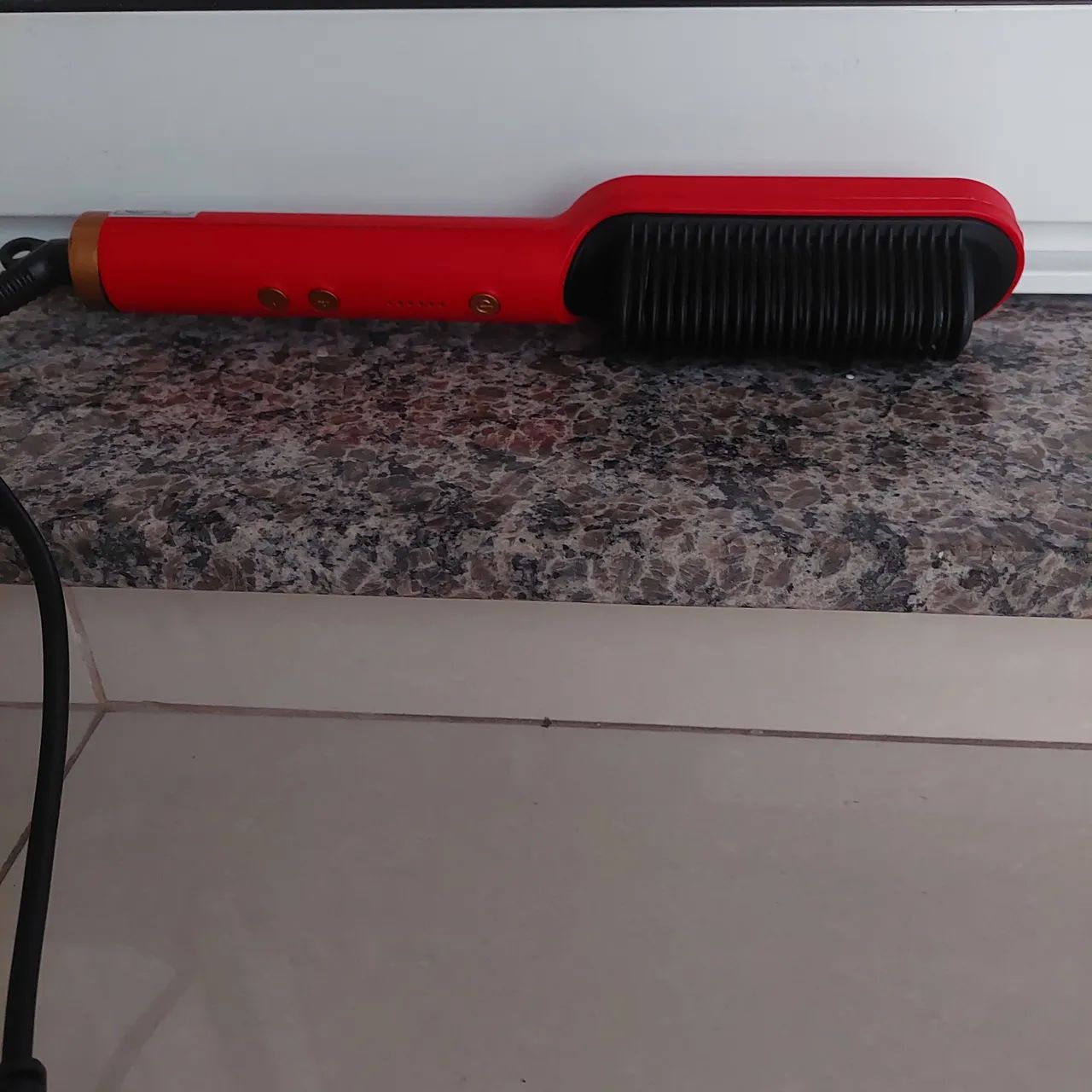 Pente Alisador Elétrico Vermelho - Foto 2