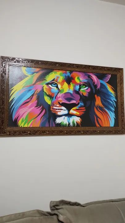 Conjunto de mesas 3 tamanhos + quadro de leão  - Foto 4