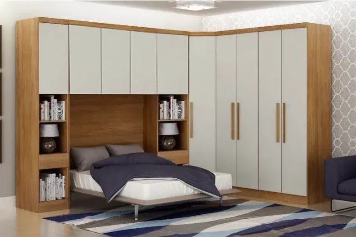 quarto roupeiro modulado casal 100% mdf