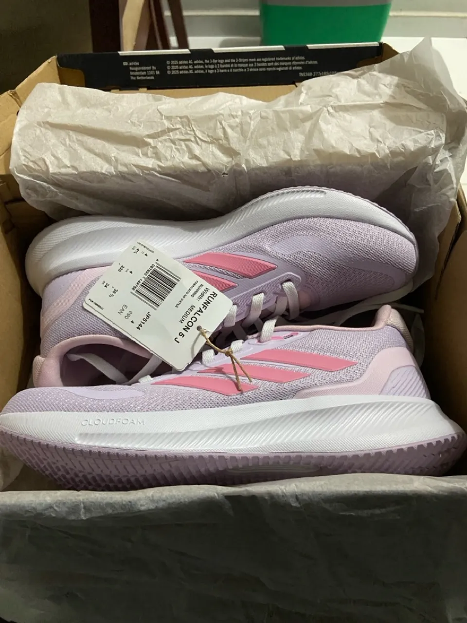 Tênis Adidas Runfalcon 5 J - Rosa e Lilás