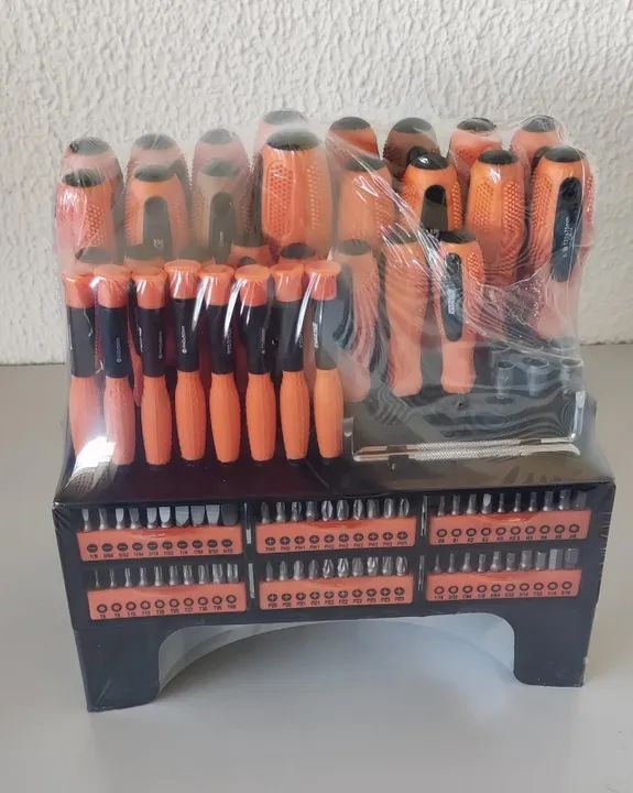 Jogo 100 Peças Chaves De Fenda/ Phillips E Bits - Foto 3