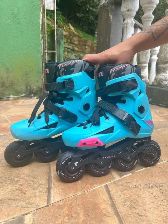 Patins Traxxart azul - Foto 2