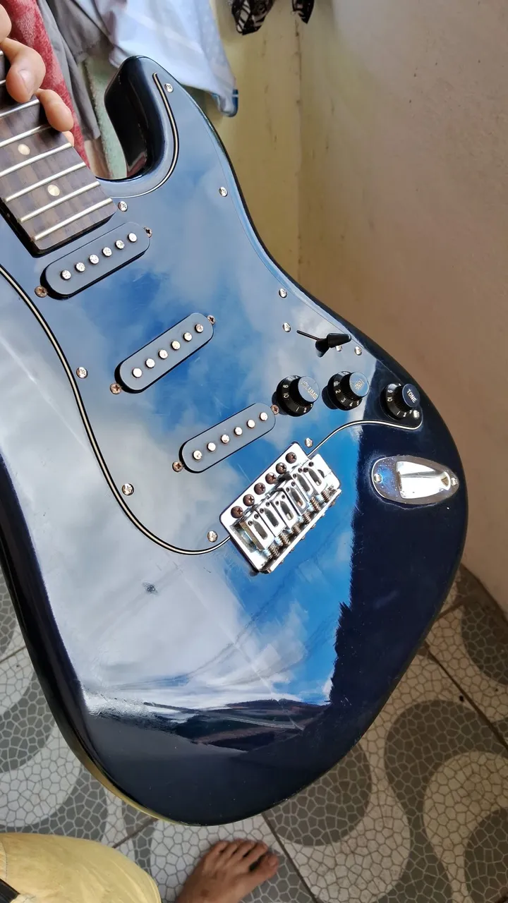 Guitarra shelter california deluxe Azul Metálico