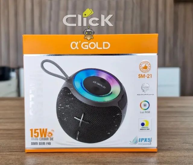 Mini Caixa De Som A'gold Ms-21 15w Sem Fio Ipx5 - Foto 2