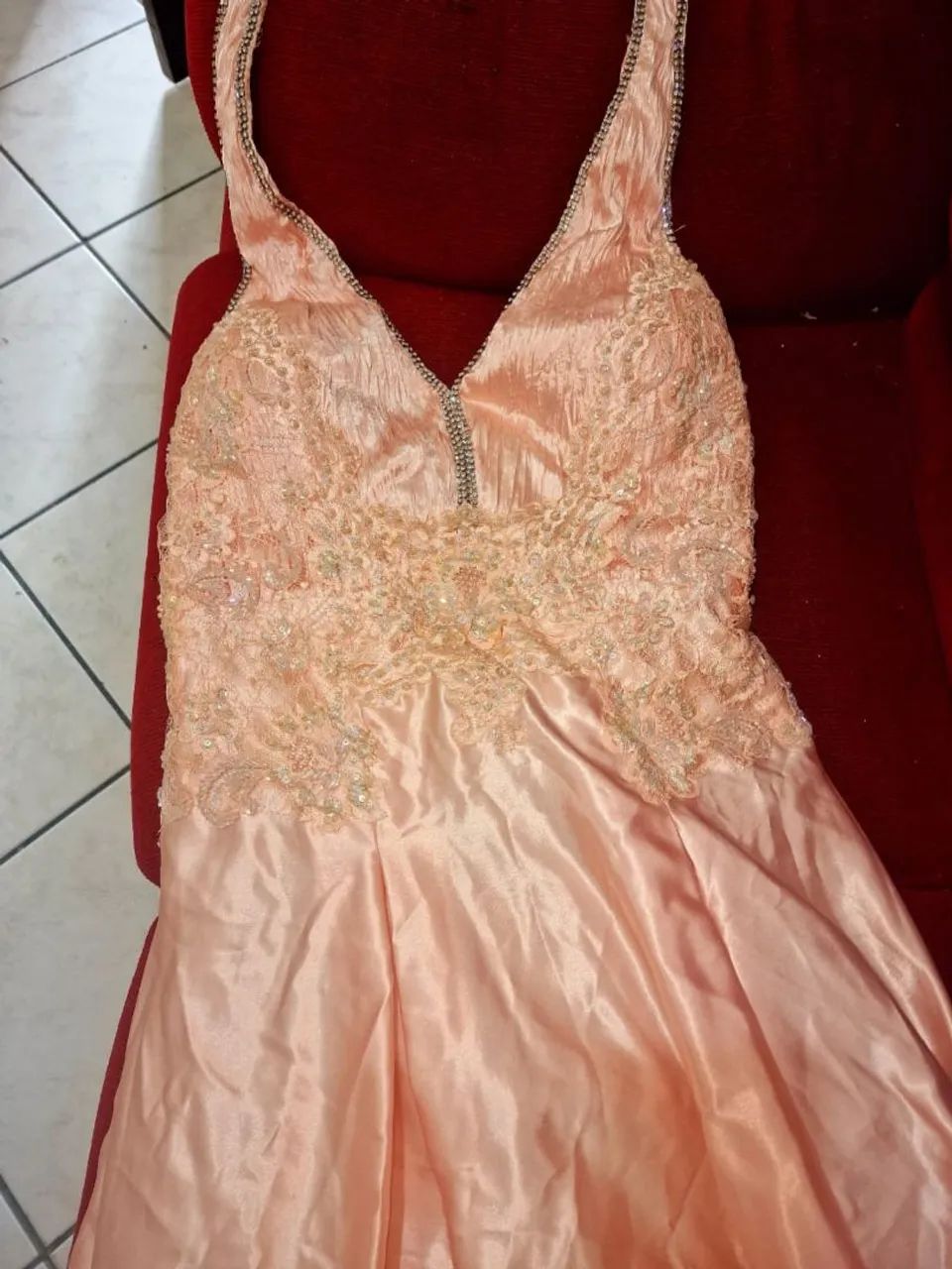 Vestido de festa longo rosa - Foto 3