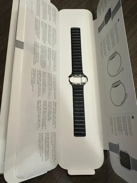 Pulseira Apple Watch - Midnight - Couro Original 41mm - S/M - Foto 3