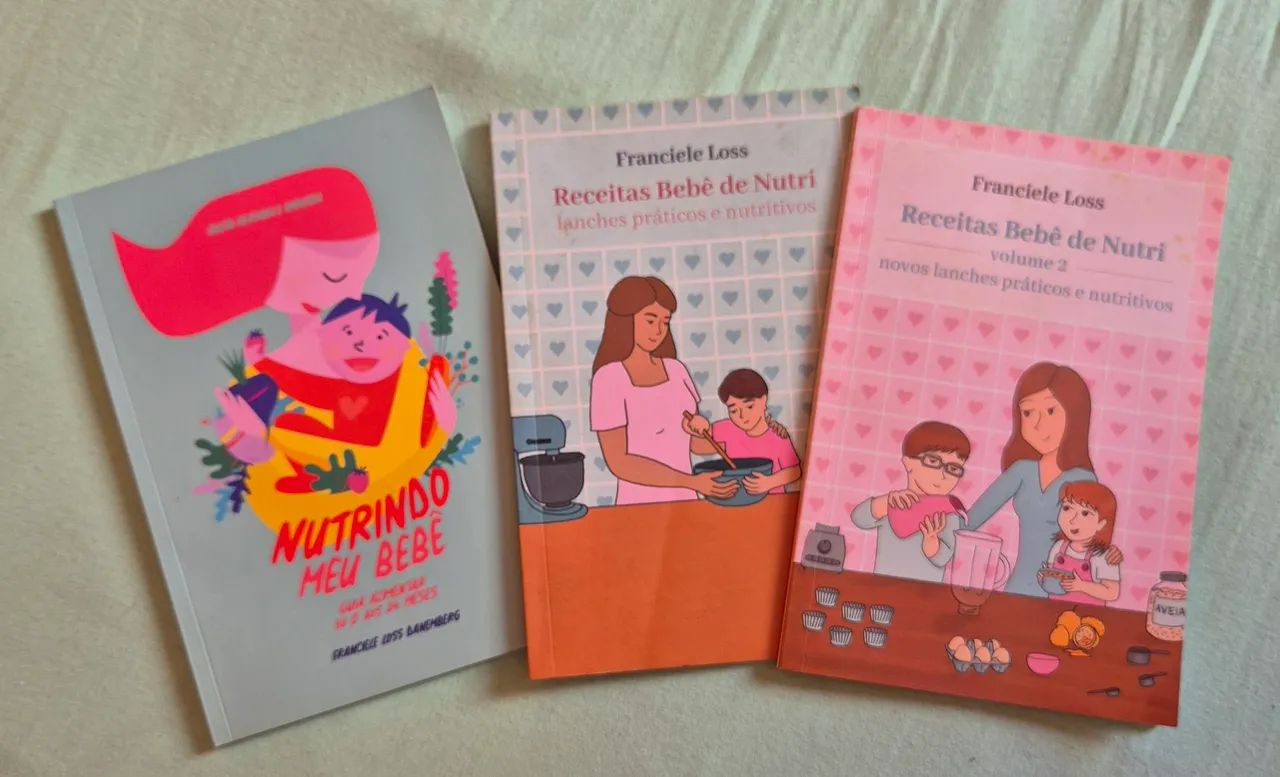 Livro Nutrindo meu Bebê + Receitas Bebê de Nutri Vol. 1 e Vol. 2