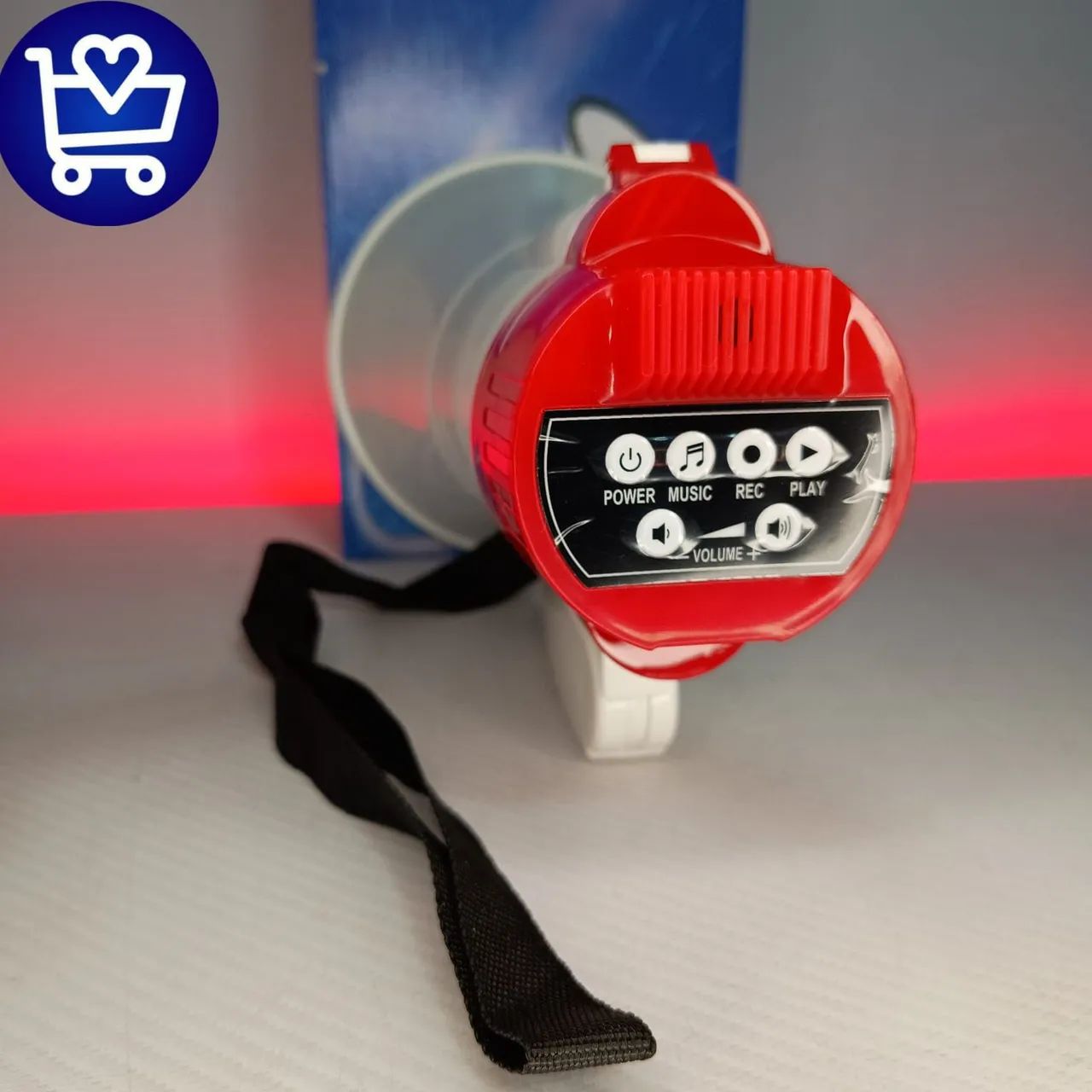 Megafone Portátil com Bluetooth e Gravador de Voz