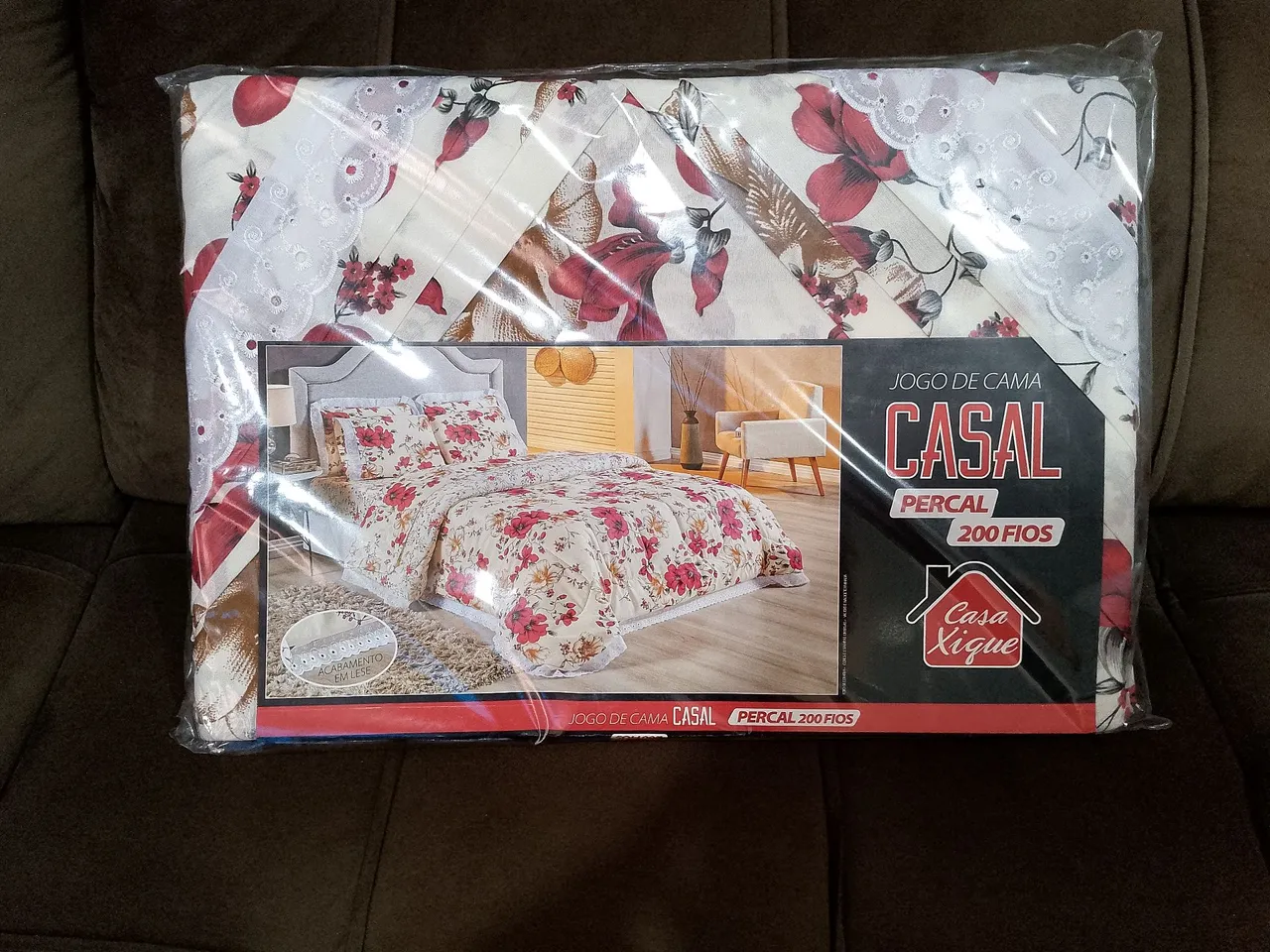 Jogo de Cama Casal Percal 200 Fios - Casa Xique