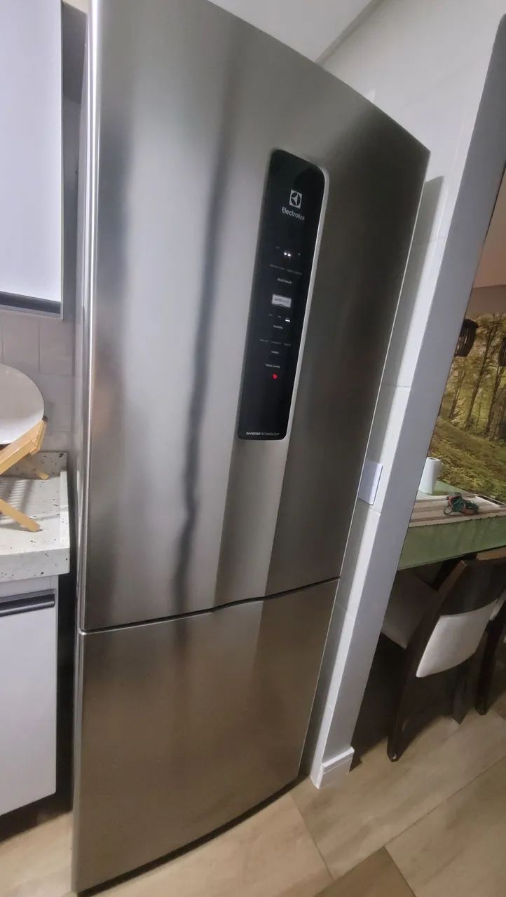 Geladeira Electrolux Duplex Inox 490L