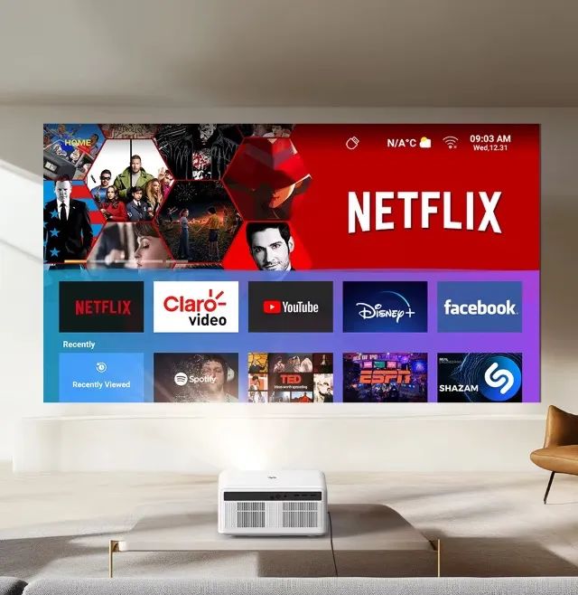 Projetor BYINTEK LOVE U14 Full HD Bluetooth WiFi 6 1250ANSI Foco Automático - Foto 4