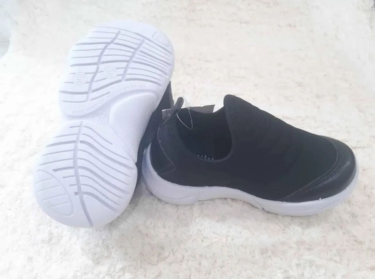 Tênis Infantil Slip On Preto