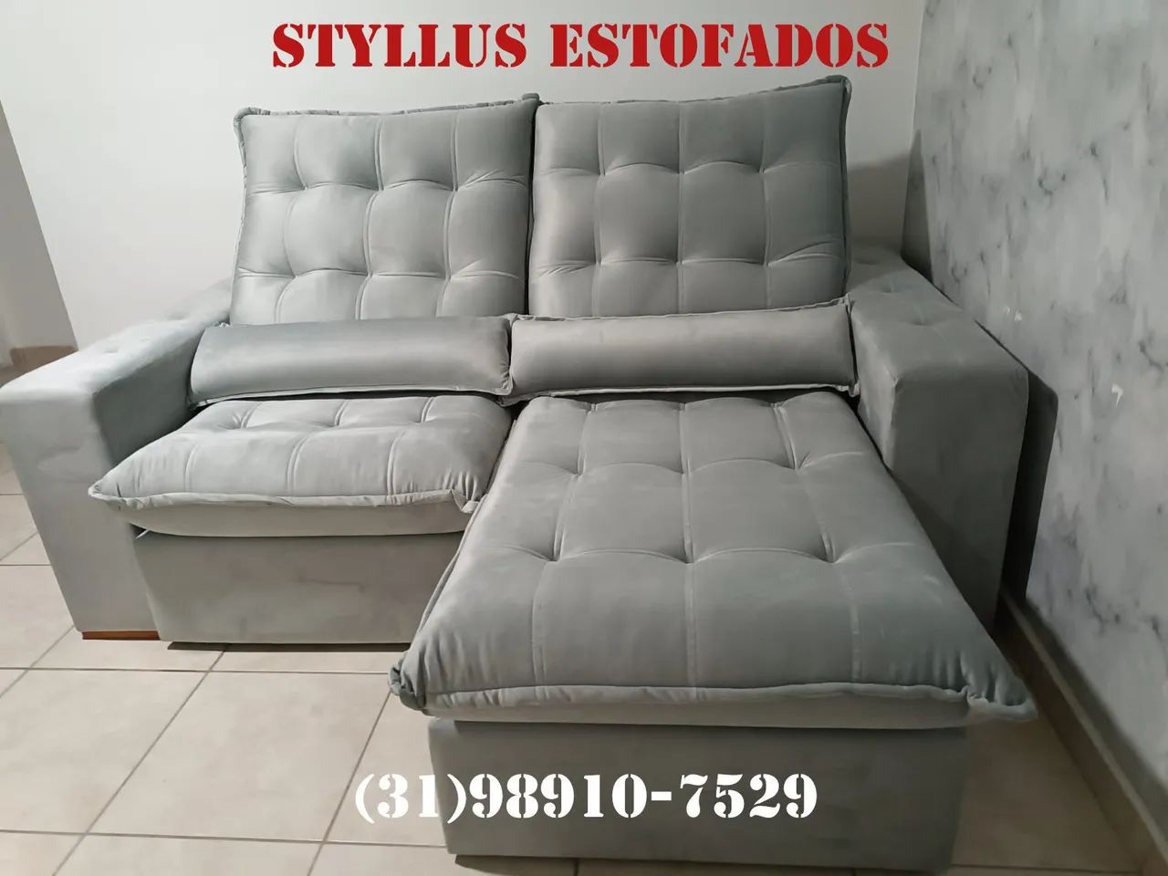 Sofá retrátil de luxo