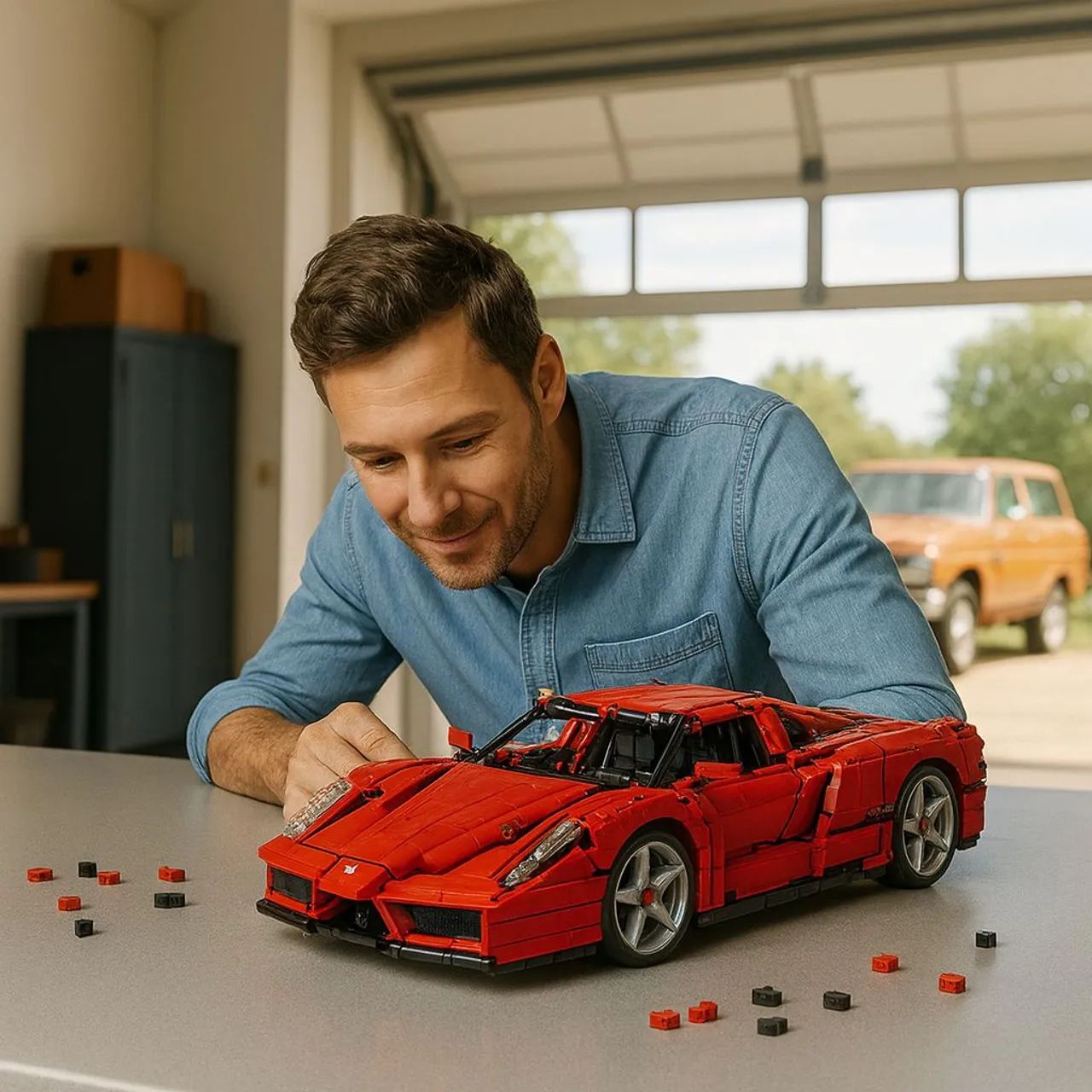 BLOCOS DE MONTAR FERRARI ENZO 4301 PEÇAS MODELO 10532 MARCA KBOX