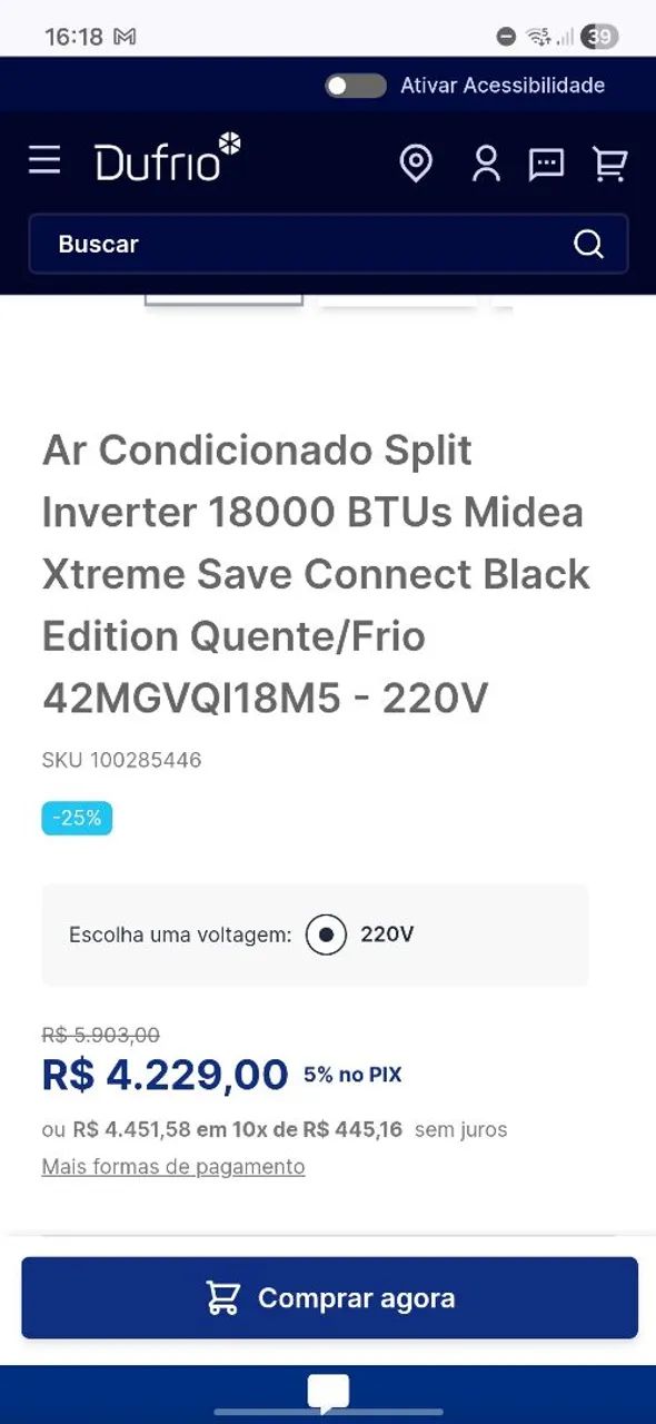 Split 18000 btus novo na caixa  - Foto 3