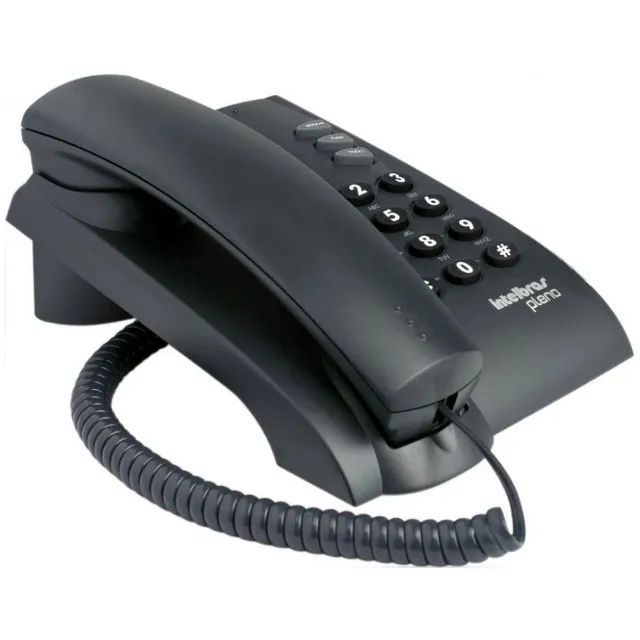 Telefone Intelbras Pleno Com Fio, Sem Chave De Bloqueio, Preto Loja Coimbra Computadores - Foto 5