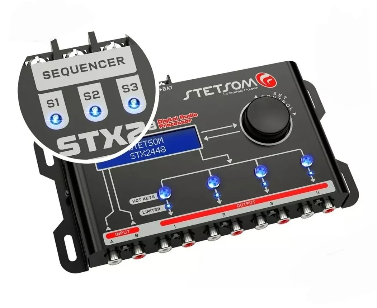 Processador Stetsom 2448 4 vias Som Automotivo