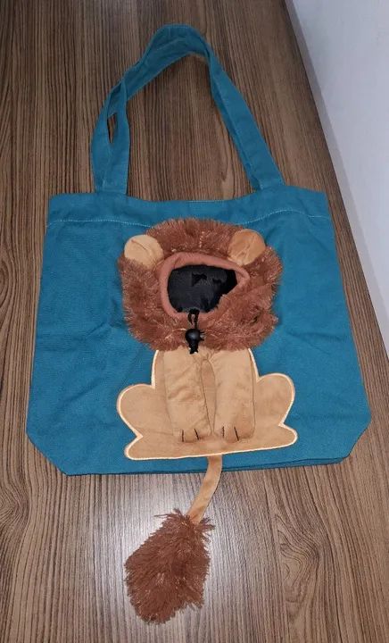 Bolsa de tecido com leão - Foto 2
