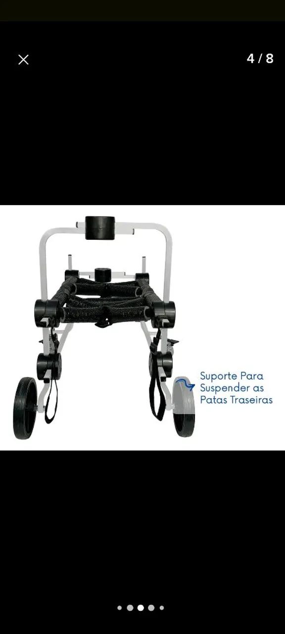 Cadeira 4 rodas, andador Canino  - Foto 4