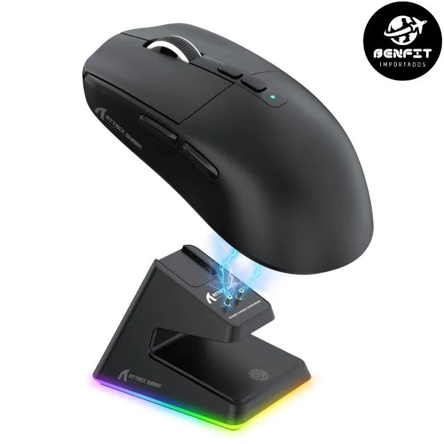 Mouse Attack Shark X6 Chip Paw 3395 Modo Triplo de Conexão Cores Preto ou Branco