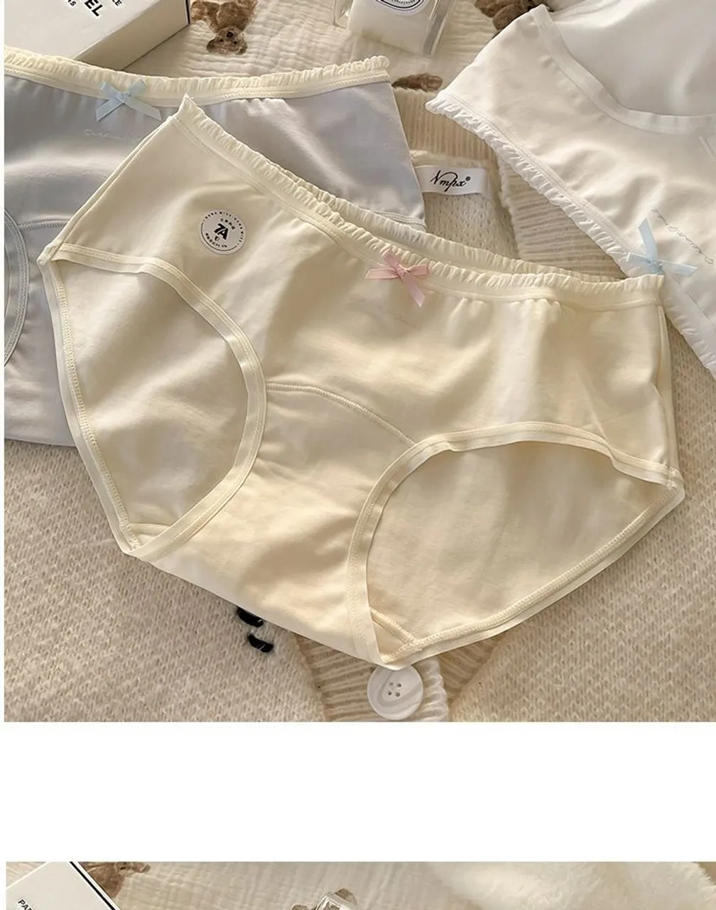 Conjunto de Lingerie Feminina Delicada - Novo