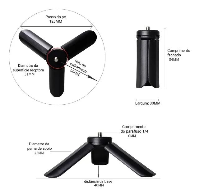 Tripé Tripod Pro Dji Osmo Mobile, Pocket, Action, Insta360 FeiyuTech - Foto 2