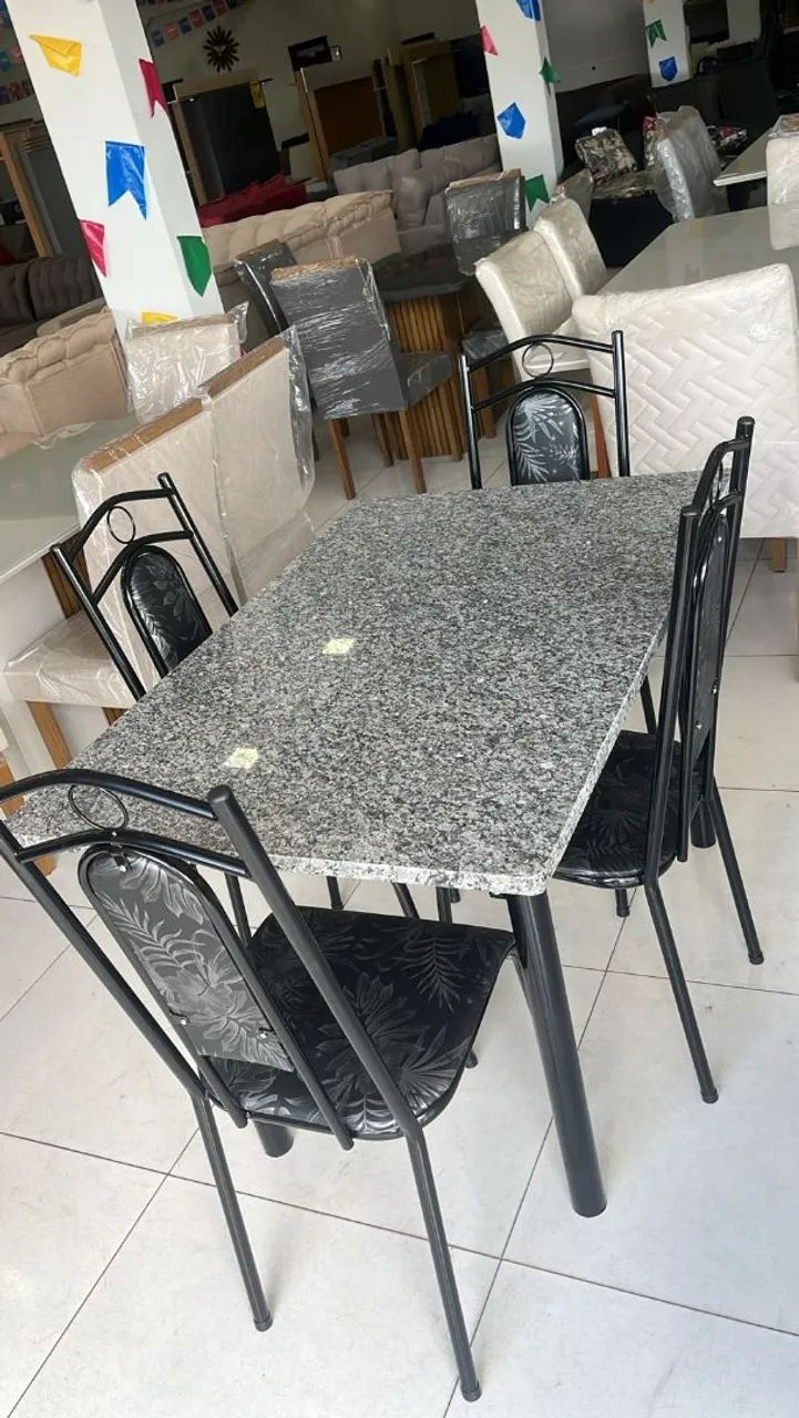 Conjunto de Mesa de Jantar com 4 Cadeiras - Foto 2