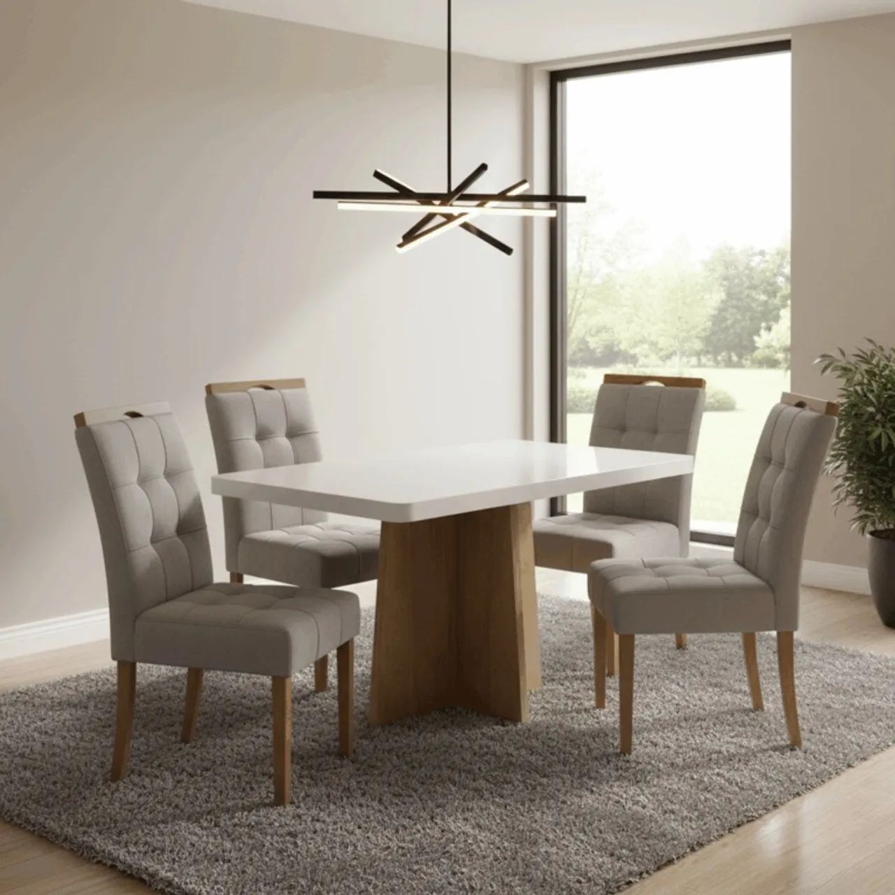 Mesa de Janta 4 Cadeiras Sther OFERTA tt43