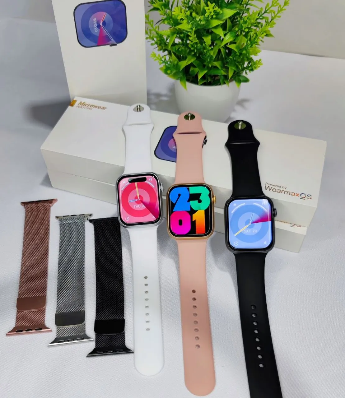 Smartwatch W99 PRO tela infinita 1,97 +2 pulseiras extra e película