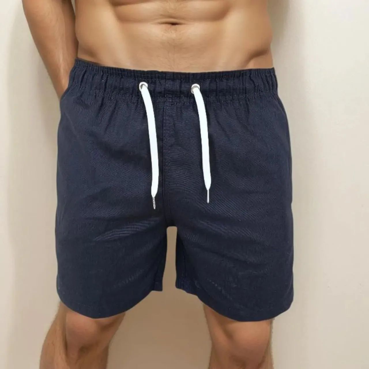 Shorts Masculino de Linho plus size - Foto 3