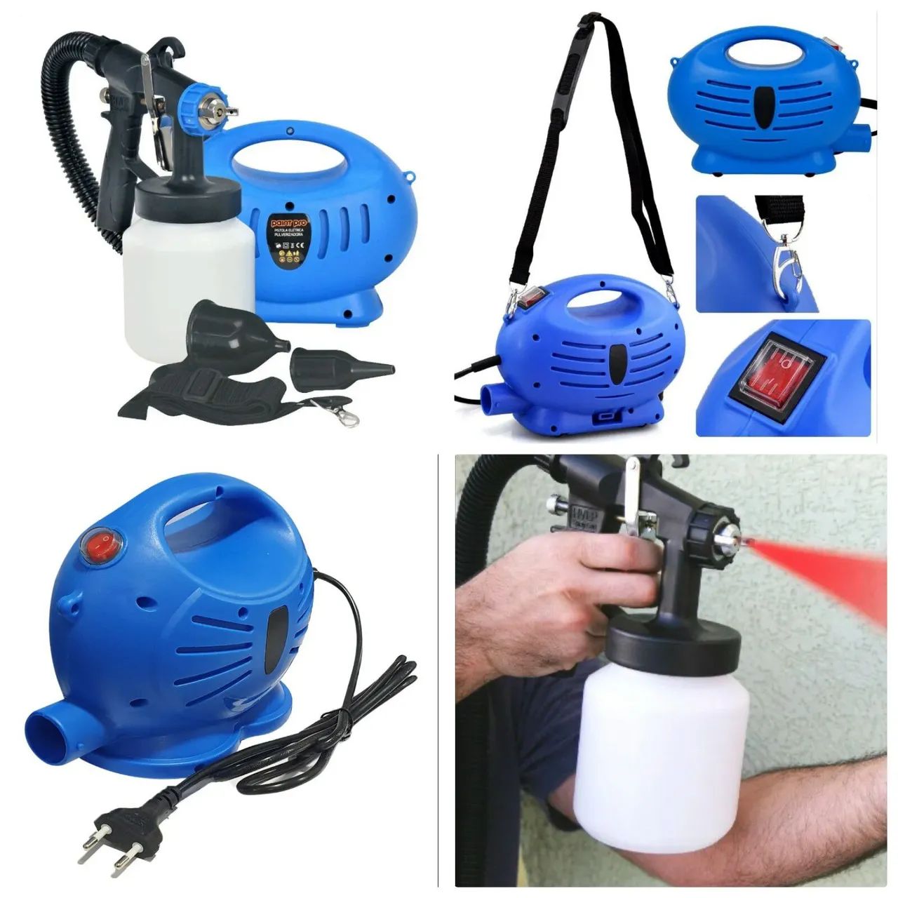 Compressor Pistola de pintura elétrica pulverizadora para trabalhos rápidos e precisos