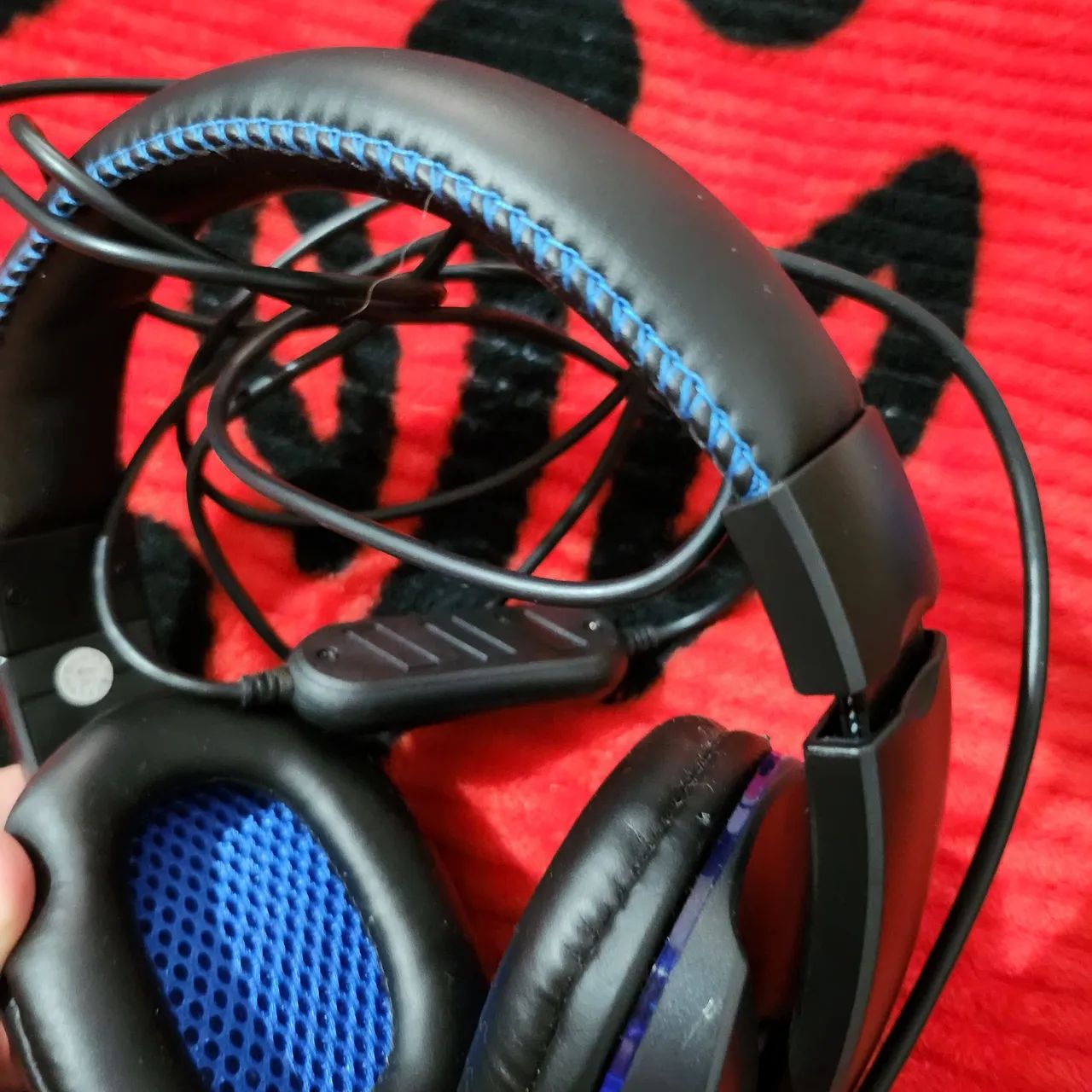 Microfone e fone de ouvido 