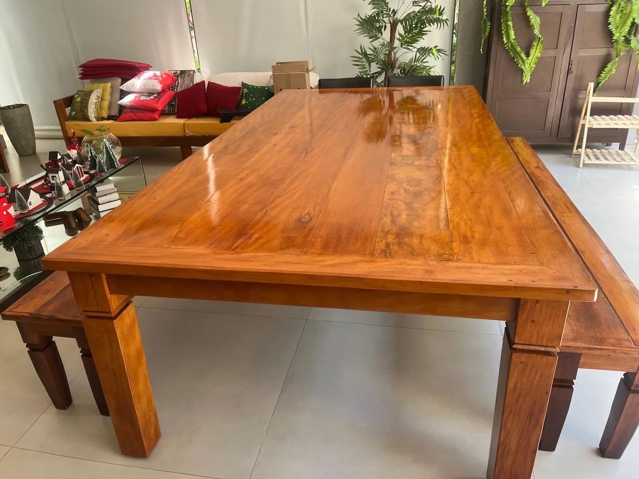Mesa de Jantar Madeira, 2,40x1,50m de Peroba Rosa.  - Foto 2