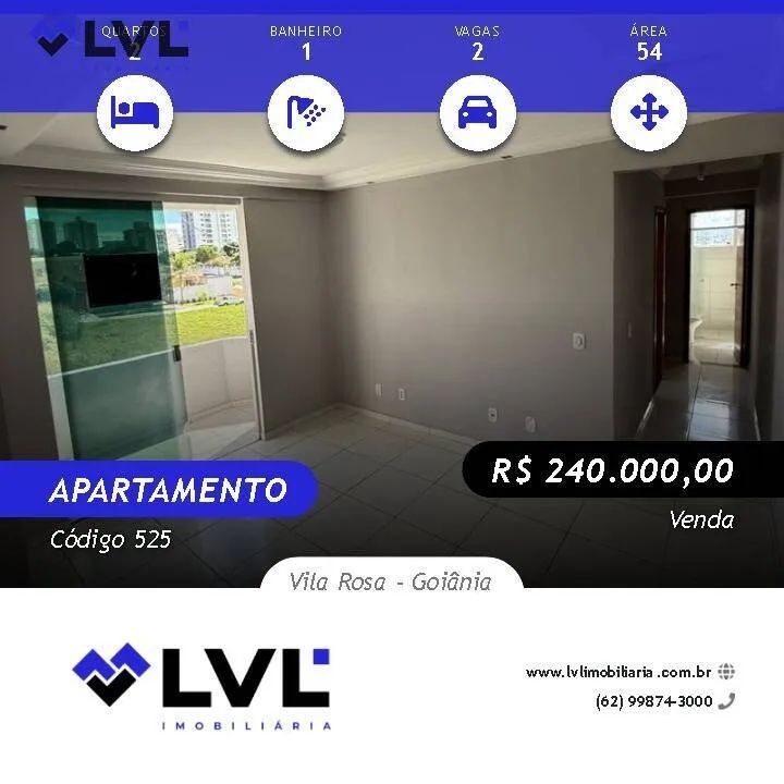 APARTAMENTO À VENDA  EDIFÍCIO DAVI | VILA ROSA  GOIÂNIA/GO
