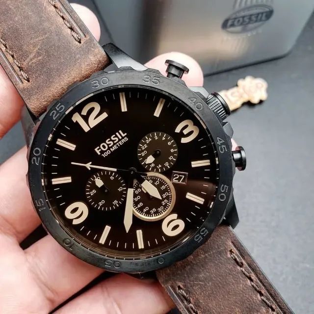 Relógio Fossil Masculino JR-1487 Oversized Black - Original com Nota. - Foto 3
