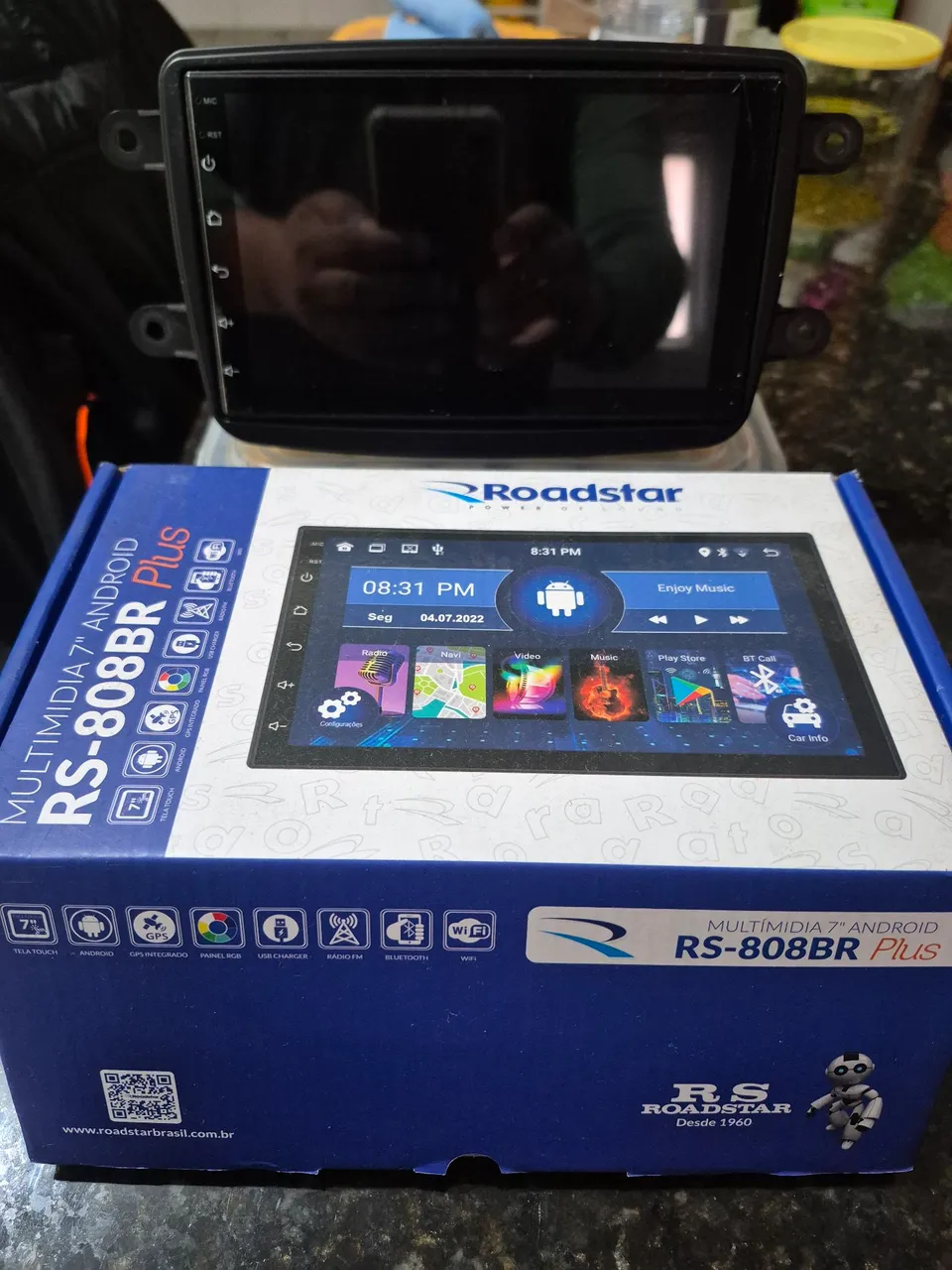 Central Multimídia Android Roadstar RS-808BR Plus 7"